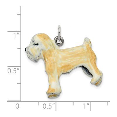Sterling Silver Enamel Wheaton Terrier Charm – view 4