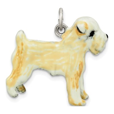 Sterling Silver Enamel Wheaton Terrier Charm – view 5