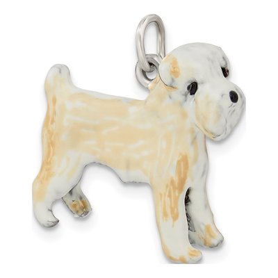 Sterling Silver Enamel Wheaton Terrier Charm – view 6