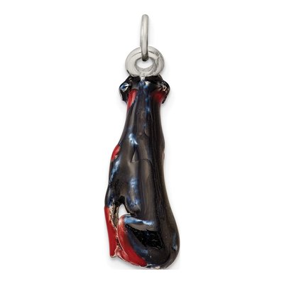 Sterling Silver Enamel Rottweiler Charm – view 5