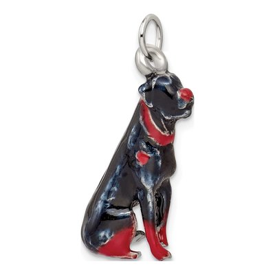 Sterling Silver Enamel Rottweiler Charm – view 6