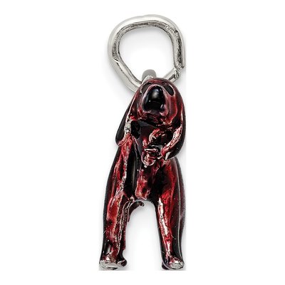 Sterling Silver Enameled Irish Setter Charm – view 3