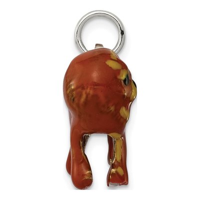 Sterling Silver Enameled Chow Dog Charm – view 3