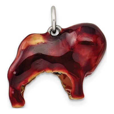 Sterling Silver Enameled Chow Dog Charm – view 5