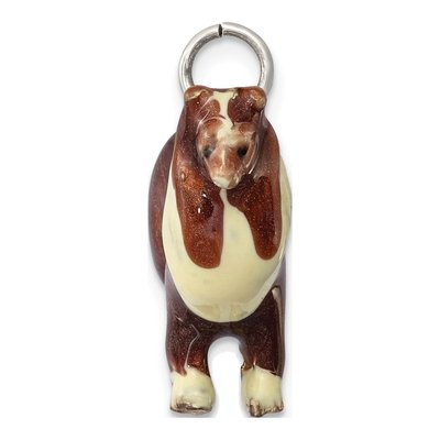 Sterling Silver Enameled Collie Pendant – view 3