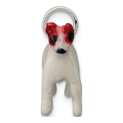 Sterling Silver Enameled Jack Russell Dog Charm – view 3