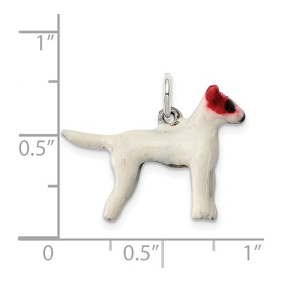 Sterling Silver Enameled Jack Russell Dog Charm – view 4