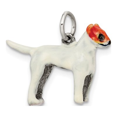 Sterling Silver Enameled Jack Russell Dog Charm – view 6