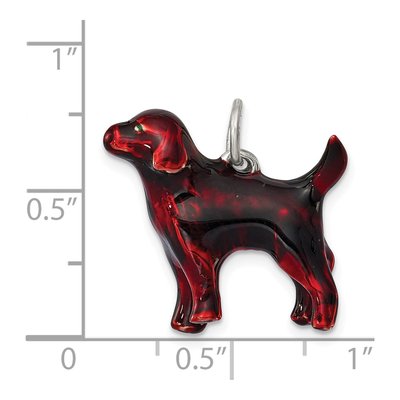 Sterling Silver Chocolate Labrador Charm – view 4
