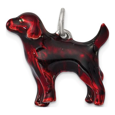 Sterling Silver Chocolate Labrador Charm