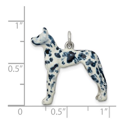 Sterling Silver Enameled Great Dane Charm – view 4
