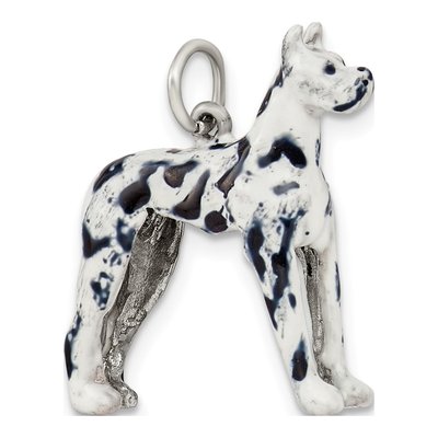 Sterling Silver Enameled Great Dane Charm – view 6