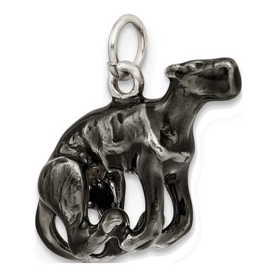 Sterling Silver Enamel Greyhound Pendant – view 6