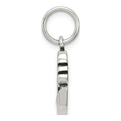 Sterling Silver Antiqued I Love Dance Charm – view 3