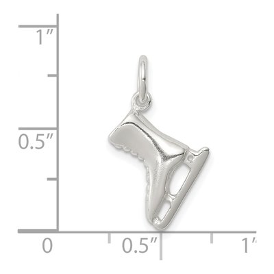 Sterling Silver 3-D Ice Skate Pendant – view 4