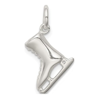 Sterling Silver 3-D Ice Skate Pendant – view 5