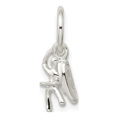 Sterling Silver Ballerina Shoe Pendant – view 5