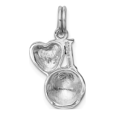 Sterling Silver I Heart Soccer Ball Enamel Charm – view 4