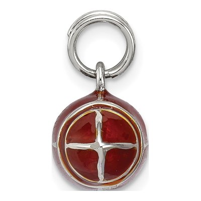 Sterling Silver 3D Football Charm – view 3