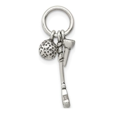 Sterling Silver Antiqued Golfer's Charm – view 3