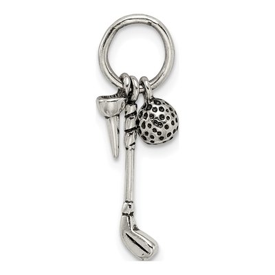 Sterling Silver Antiqued Golfer's Charm – view 5