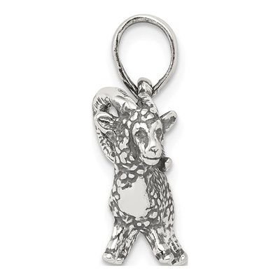 Sterling Silver Aries Zodiac Pendant – view 3