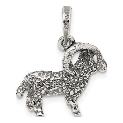 Sterling Silver Aries Zodiac Pendant – view 5
