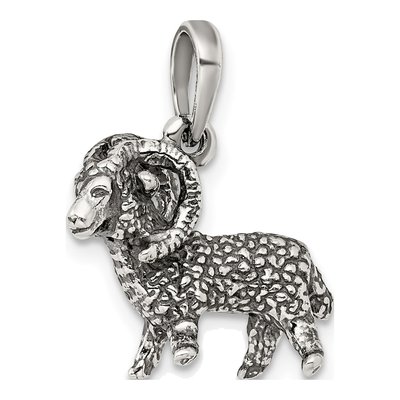 Sterling Silver Aries Zodiac Pendant – view 6