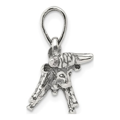 Sterling Silver Taurus Zodiac Pendant – view 3