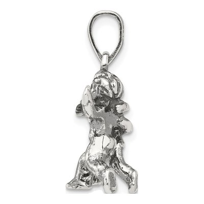 Sterling Silver Gemini Zodiac Pendant – view 3