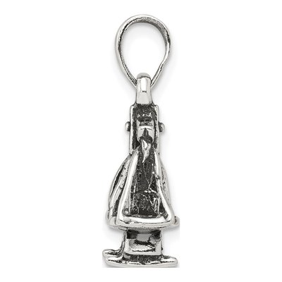 Sterling Silver Antiqued Libra Zodiac Pendant – view 3
