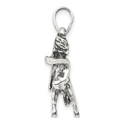 Sterling Silver Antiqued Sagittarius Pendant – view 3
