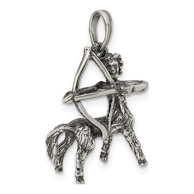 Sterling Silver Antiqued Sagittarius Pendant – view 6