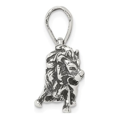 Sterling Silver Leo Zodiac Pendant – view 3