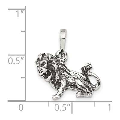 Sterling Silver Leo Zodiac Pendant – view 4