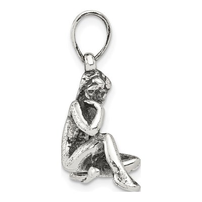 Sterling Silver Virgo Zodiac Pendant – view 3