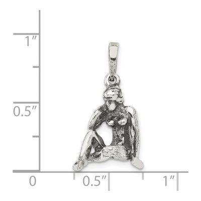 Sterling Silver Virgo Zodiac Pendant – view 4