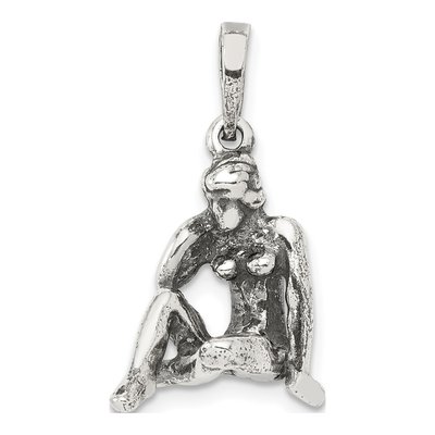 Sterling Silver Virgo Zodiac Pendant