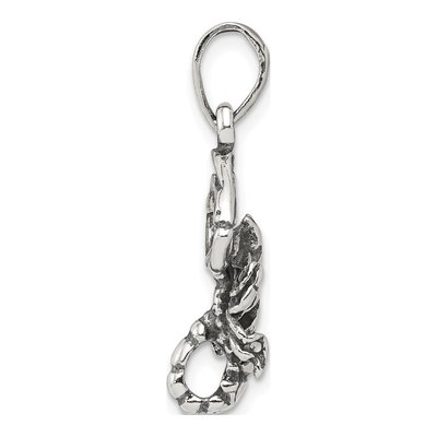 Sterling Silver Antiqued Scorpio Zodiac Pendant – view 3