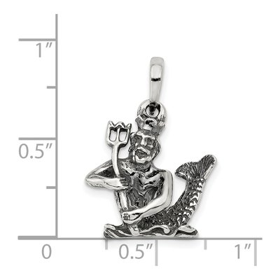 Sterling Silver Aquarius Zodiac Pendant – view 4