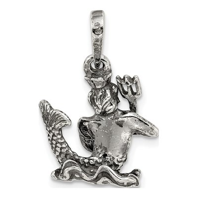 Sterling Silver Aquarius Zodiac Pendant – view 5