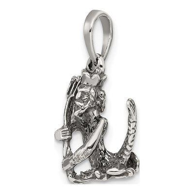 Sterling Silver Aquarius Zodiac Pendant – view 6
