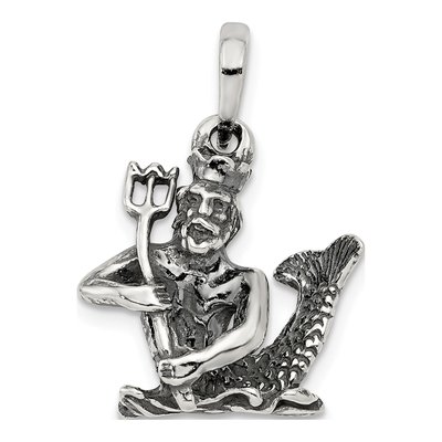 Sterling Silver Aquarius Zodiac Pendant