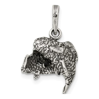 Sterling Silver Antiqued Pisces Zodiac Pendant – view 5