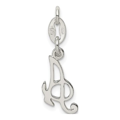 Sterling Silver Letter A Pendant – view 5