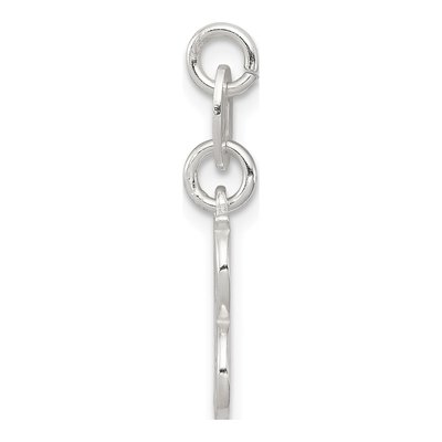 Sterling Silver Letter B Pendant – view 3