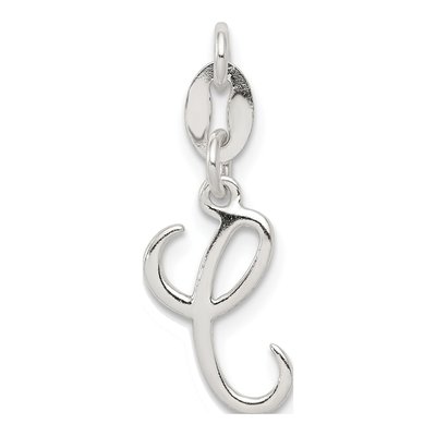 Sterling Silver Letter C Pendant