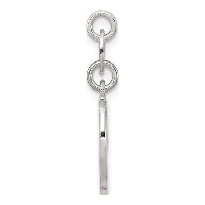 Sterling Silver Letter D Pendant – view 3