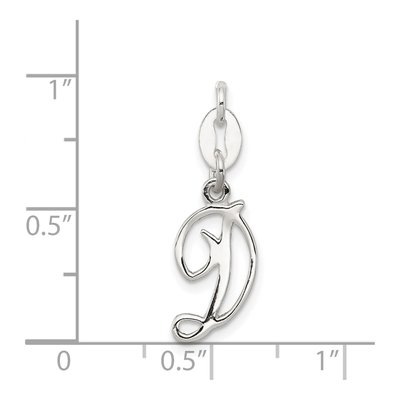Sterling Silver Letter D Pendant – view 4