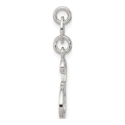 Sterling Silver Letter E Pendant – view 3